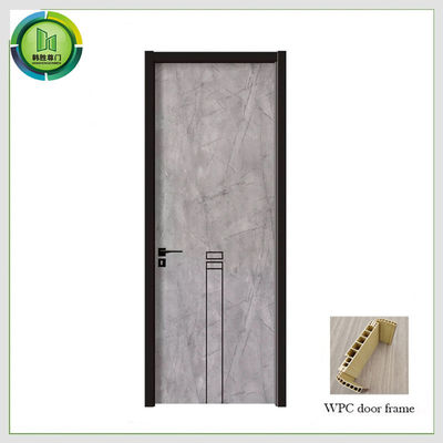 سعر جيد المنزل نمط UPVC الأبواب الداخلية مركب WPC الجلد استخدام غرفة نوم الانترنت