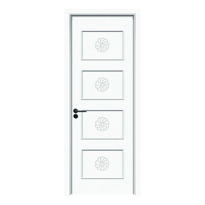 طلاء WPC الباب الداخلي المقاوم للرطوبة القوي مع العزل الحراري الممتاز والتصميم المعزول الصوتي للمساحات الحديثة