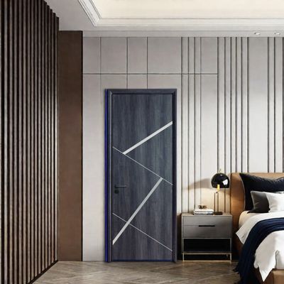 باب WPC مجوف متين مقاوم للرطوبة مقاوم للنمل الأبيض صديق للبيئة للديكورات الداخلية السكنية