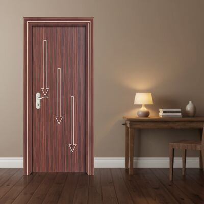 باب مجوف صديق للبيئة من WPC مقاوم للنمل الأبيض والعفن لمشاريع البناء المستدامة