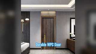 WPC باب مجوف قوي مقاوم للرطوبة وصيانة منخفضة