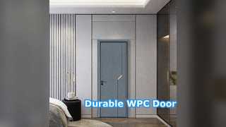 WPC باب مجوف متين ومقاوم للرطوبة وصيانة منخفضة