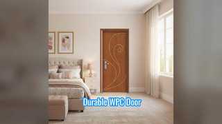 WPC باب مجوف مقاوم للرطوبة متين وأنيق